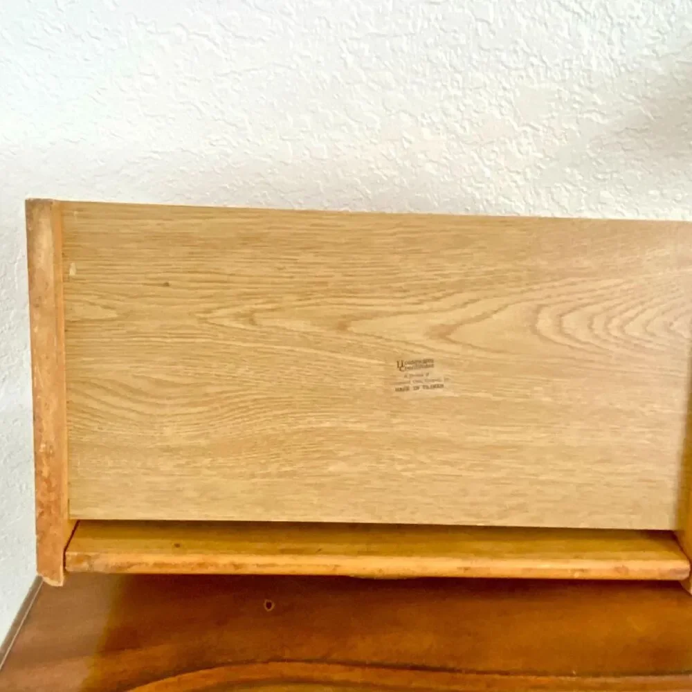 Vintage Housewares Coordinates Wooden Bread Box Cottage Core Farmhouse